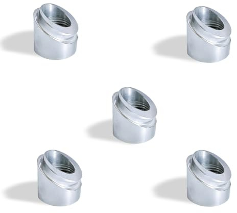 RCCT M18 Einschweißmutter Lambdasonde – 45° O2 Sensor Bung Edelstahl Gewindemutter M18×1.5 für Auspuff – Lambdasonde Gewinde 5PCS (45-Grad-Mutter)
