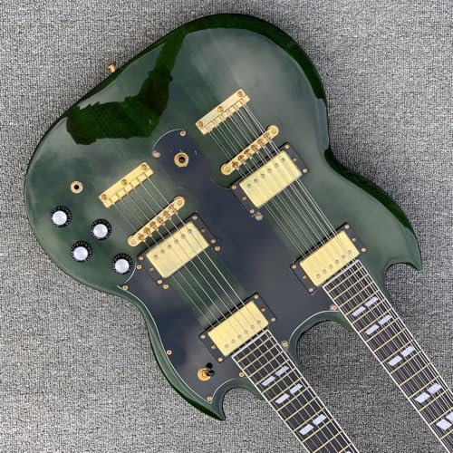 Kundenspezifische 6+12-saitige E-Gitarre mit Doppelhals, EDS1275, Gitarre