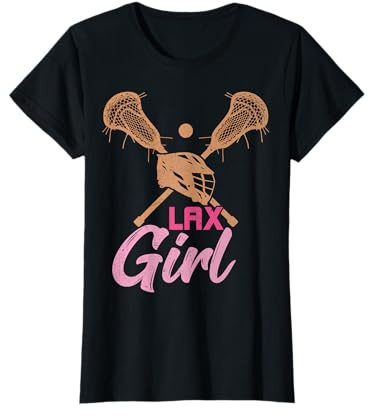 Lax Girl Helmet Sticks Sports Lacrosse Player Women T-Shirt
