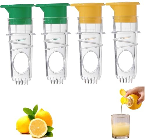 FUHAMJ 4 Pezzi Spremiagrumi Manuale In Plastica, Spremiagrumi Manuale Per Limoni, Spremi Limone, Spremi Agrumi, Lavabile In Lavastoviglie