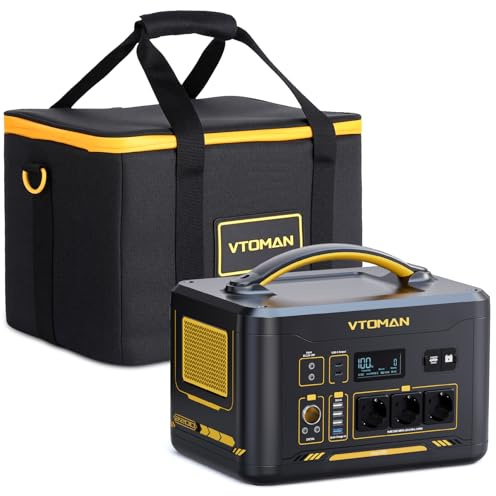 VTOMAN Jump 2200 Tragbare Powerstation mit Aufbewahrung Tasche1548Wh/2200W | (Spitze 4400W) LiFePO4 Batterie mit Erweiterbare Kapazität auf 3096Wh, Dual PD 100W Typ-C Anschlüsse für Notfall