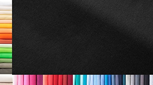 1buy3 Bündchenstoff XXL als Meterware|doppelt: 75cm breit|einfach: 150cm breit|Farbe: 49 Schwarz|0,5m lang|96% Baumwolle, 4% Elasthan|Jersey Grundpreis pro qm: € 11,99