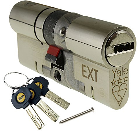 40 (INT) X 35 (EXT) 40/35 Nickel YALE Platinum 3 Star Euro Cylinder Barrel Anti Snap Bump High Security uPVC Door Lock TS2007:2014 Lock