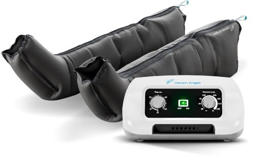 Venen Engel 6 Beinmassagegerät mit Beinmanschetten aus 6 Luftkammern – Venen Massagegerät für eine angenehme Gleitwellenmassage an den Beinen – Druck & Zeit unkompliziert einstellbar