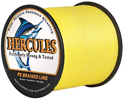 Hercules - Filo da Pesca Intrecciato a 8 Fili, 100-2000m, 10-300lb, Super Morbido, Polietilene, Lenze per Pesca Con Lenza, da Riva, in Mare e in Barca