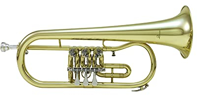 DIMAVERY FH-310D B-Flügelhorn Drehventil | Konzert-B-Flügelhorn mit Drehventilen