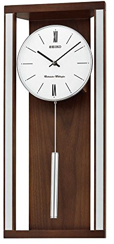 SEIKO QXH068B Dual Chimes Wanduhr aus Holz mit Pendel