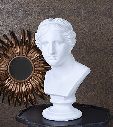 Unbekannt Venus Figur Antike Gartenskulptur Bueste Frauenbueste-Weiss Goettin Balkonfigur 62cm yac034 Palazzo Exklusiv