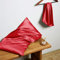 THXSILK 22 Momme Seide Kissenbezug Kissenhülle - Maulbeerseide Kissenbezüge - Hypoallergen mit Reißverschluss Seidenkissenbezug - Pure Seide auf Beide Seiten - rot 40x60cm