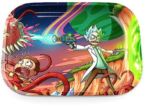 Metal Tobacco Rolling Tray - Essential Smoking Accessories Kit - Funny Cartoon Rolling Tray