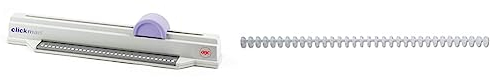 GBC 627254 Clickman Bindegerät & GBC ClickBind Binderücken, klar, 12mm