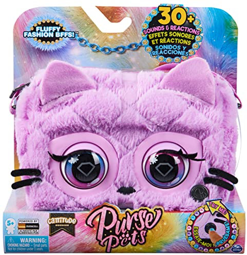 Purse Pets Flauschi Katze Tasche - Wird mit mehr als 30 interaktiven Geräuschen, Augenblinzeln und Musik lebendig, ab 5 Jahren