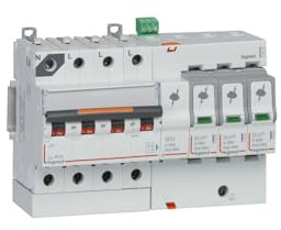 Parafoudre avec protection de court-circuit intégrée typeT2 Imax 40kA - 3P+N 320V~ - 8 modules