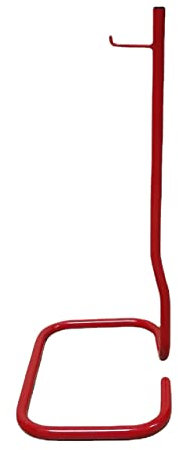 FERRETELIX® Soporte compatible para extintores ABC 6 kg, (Anaf) CO2 2 kg y 5 kg (todas las marcas) ALTURA 78 CM (BASE 44 CM x 32 CM) Tubo acero rojo NO INCLUYE EXTINTOR