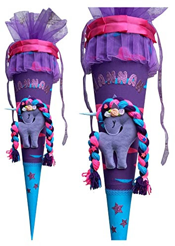 Schultüte Einhorn passend zum Step by Step Shiny Dolphins , CLOUD OCEAN, für Mädchen, genäht, mit Name versehen