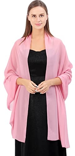 Ladiery Sheer Chiffon Tücher und Wraps für Abendkleider, Damen leichter weicher Schal für Hochzeit Braut Schultertuch