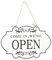 BESPORTBLE Holz Wendeschild Open Closed Schild Doppelseitiges Türschild Wandschild Holzschild Hängeschild Türhänger zum Aufhängen für Tür Veranda Café Bar Restaurant Shop Dekoration