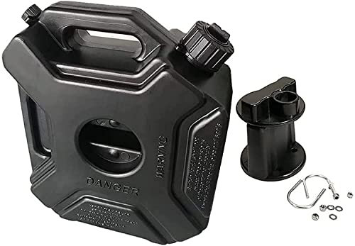 Bidón de gasolina de Metálico Recipientes gasoli Latas de gasolina, lata de gasolina negra de plástico de 5L, bote de aceite combustible diésel for respaldo de emergencia for vehículos, lata de almace