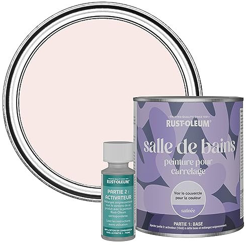 Rust-Oleum Pink Water-Resistant Bathroom Tile Paint in Satin Finish - China Rose 750ml