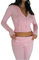 Alaurbeauty Damen Y2K Zweiteiler Hose und Pullover Strick Reißverschluss Up Crop Hoodies Vintage Sweatshirts mit Kapuze und Hose 90er Lounge Set (A-Rosa, S)