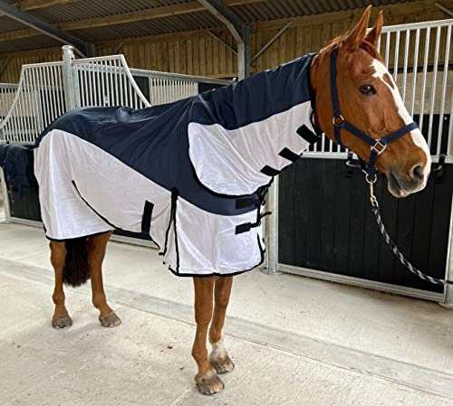 Waterproof Fly Rug 600d Hybrid Turnout Rug Lightweight Combo Mesh 4'9-7'0 (5'9)
