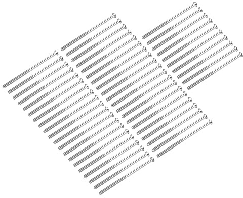 QUARKZMAN M4 X 80Mm Vis À Tête Fraisée 50Pcs En Acier Inoxydable 304 Argent | Boulon À Tête Plate Croisée, Fixation Rapide Pour La Construction Résidentielle, Les Machines Et Les Outils