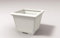 Kloris Vaso Fioriera QUADRATO millerighe resina da esterno cm 48x48 altezza cm 40 colore bianco 48 Litri Alta qualità Made in Italy