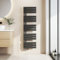 EMKE Toallero Baño Radiador Plano, toallero de Paneles, 1320 x 400 mm, Negro, secador de Toallas con conexión Lateral, 570W, radiador secador de Toallas de Agua Caliente