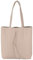 modamoda de - T253 - Ital. Henkeltasche mit Innentasche aus Leder, Farbe:Rosabeige