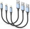 1ft Charging Cable, 3 Pack