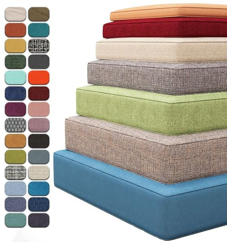 Aocase Custom Size Outdoor Garden Bench Cushion Waterproof Swing Seating Pad Personalise Pad with Removable Cover & Non-Slip Design for Patio Lawn Porch Swing Garden Window Seat Furniture,10cm Dicke