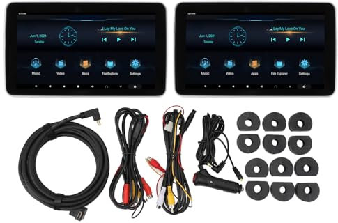 Kopfstützen-Multimedia-Player, 10,1-Zoll-Auto-Kopfstützenmonitor für Android 9.0, Hochauflösender IPS-Touchscreen, 32 GB ROM, Tragbarer MP5-Videoplayer für Airplay