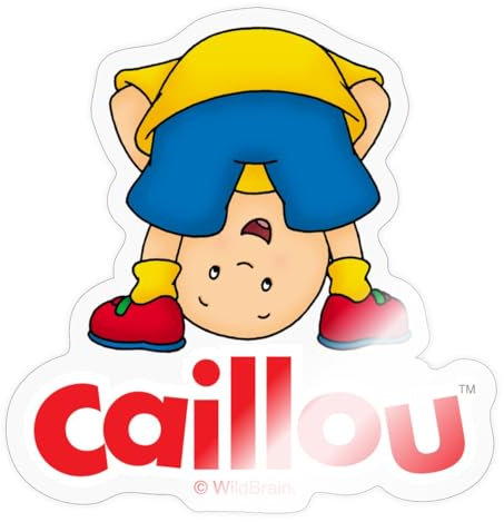 Spreadshirt Caillou In Witziger Pose Sticker, max. 10 x 10 cm, 10 x 10 cm, Transparent glänzend