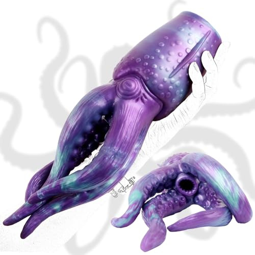 Kuaecr Fantasy Realistische Tier Masturbator Alien Oktopus Tentakel Dildo Mastrubrator Cup Monster Realistisch Groß 3D Silikon Vagina Klitoris Stimulator Sex Spielzeug Masturbieren für Männer Frauen