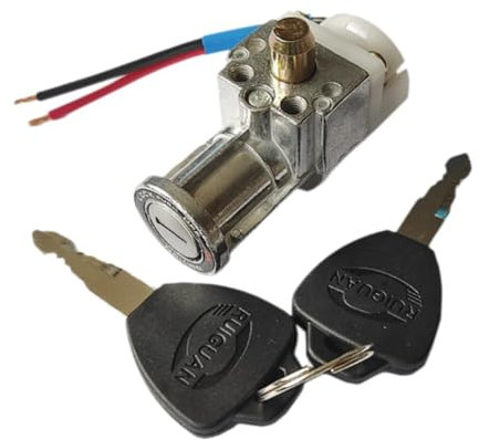 Ronyme Ebike Li Battery Lock Ignition on/Off Key Switch Heavy-duty Universal Bigger Head Type Lock Power Switch for Motorcycle