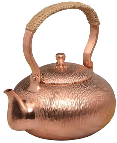 GDBZS 20 * 19CM 2000 ML big Rose rétro Fait à la Main Bouilloire à thé en cuivre cuisinière théière cuisinière Dessus théière en cuivre théière Turque Pure pour cuisinière