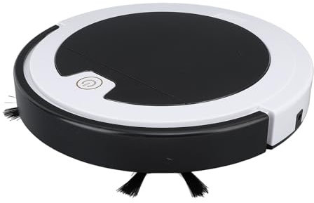 Roboter-Staubsauger, Automatischer Roboter-Reiniger, Wiederaufladbare USB-Kehrmaschine für Hartböden, Tierhaare, Teppiche (White)