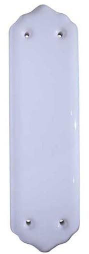 Elegant White Porcelain Fingerplates for Home Décor - Door Protector Plate