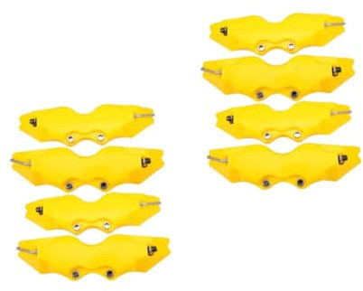 TOPPERFUN 4 Sets Brake Caliper Cover Kit Cars Car Brake Caliper Cover Disc Brake Protective Cover Front Rear Brake Caliper Cover Caliper Brake Covers Brake Caliper Repair Kit Abs Yellow