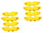 TOPPERFUN 4 Sets Brake Caliper Cover Kit Cars Car Brake Caliper Cover Disc Brake Protective Cover Front Rear Brake Caliper Cover Caliper Brake Covers Brake Caliper Repair Kit Abs Yellow