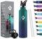 HoneyHolly Bouteille Isotherme 1L, étanche sans BPA, Gourde Isotherme, Double Paroi, Bouteille, 18/8 Acier Inoxydable, Gourde INOX, avec Paille, Bouteille d'eau pour Sport, Randonnée, École, Bureau