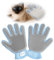 Gjinxi 2 in 1 Pet Grooming Glove for Cats & Dogs, Efficient Deshedding Brush Pet Long Short Fur Removal Glove, Gentle Massaging Puppy Kitten Bathing Grooming Brush Tool, Easy Clean Floating Hair Mitt