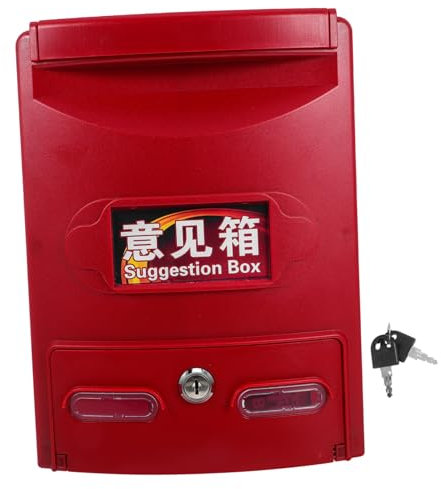 SHINEOFI 1 Set Cassetta postale con serratura cassetta postale a muro sicurezza codice lettere montare post montaggio da parete asb rosso
