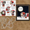 Sredwtk Schornstein Weihnachtsmann Stanzschablonen und Stempelset,Stempel und Stanzen Set,Silikonstempel und Stanzen Set,Clear Stamp und Stanzschablone Für DIY Scrapbooking Fotoalbum Dekor Karten