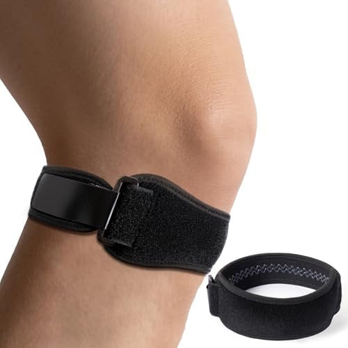 Origintek Rodillera para deporte, fitness y uso diario, ajustable, para la tendinitis, la rodilla del corredor y el dolor de rodilla, unisex, talla XL, 1 unidad