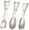 Ipetboom Set 3 Cucchiai Bambini in Acciaio Inossidabile Cucchiaio per Gelato Design Ergonomico e Facile da Usare Utensili da Tavola per