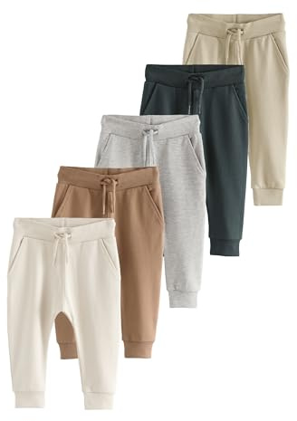 NEXT Jungen Jogginghose im 5er-Pack Stone/Tan Brown/Grey Numeric_116-numeric_122