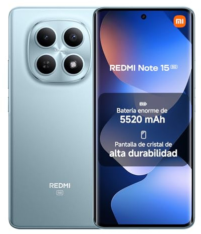 XIAOMI REDMI Note 15 5G, Smartphone 8+256GB, Blu Ghiacciaio, Resistenza IP65