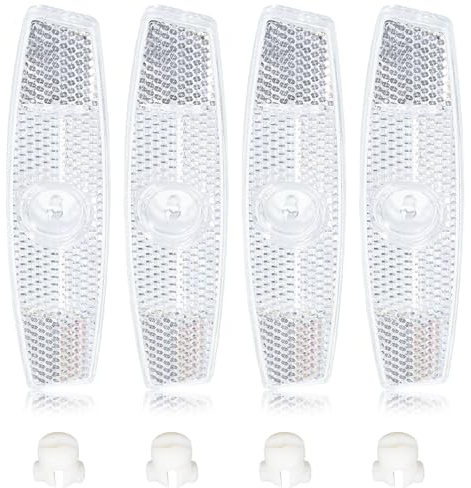 Psiriol 4Pcs Bike Wheel Reflectors, Bike Spoke Reflectors, Safety Warning Spoke Reflector for Night Riding for Mountain Bike Decoration Night Riding
