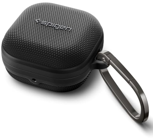 Spigen Classic Fit Hülle für Galaxy Buds 4 Pro / 4 | PC-Hülle mit Nylonbezug, verstärktem Scharnier und Karabiner für Galaxy Buds 4 Pro / 4 (2026) – Mattschwarz